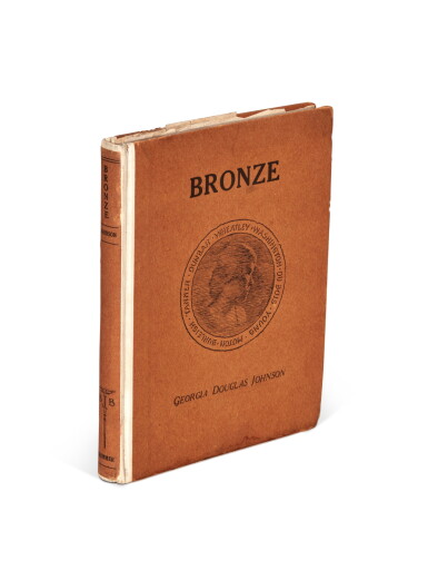 View full screen - View 1 of Lot 324. Georgia Douglas Johnson | Bronze, Boston, 1922, first edition, inscribed by the author.
