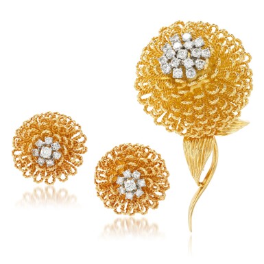 View full screen - View 1 of Lot 109. Diamond demi-parure.