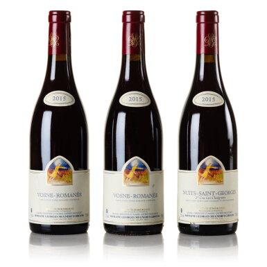 View full screen - View 1 of Lot 537. Nuits St. Georges, Les Chaignots & Vosne Romanée 2015 Mugneret-Gibourg (3 BT).
