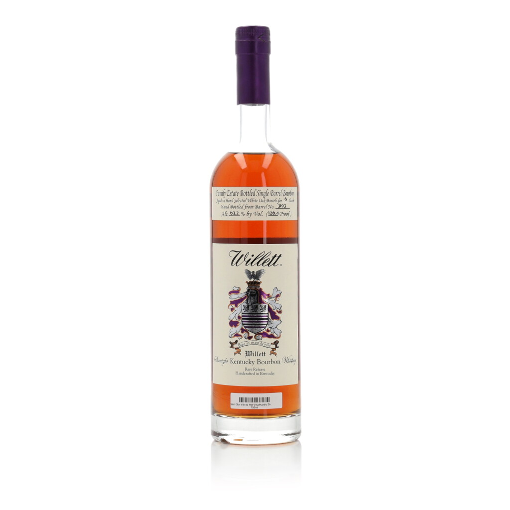 View full screen - View 1 of Lot 454. Willett Family Estate Single Barrel Bourbon 6 Year Old #3193 126.4 Proof NV (1 BT 75cl).