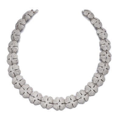 View full screen - View 1 of Lot 205. 'Clover' Diamond Necklace | 卡地亞 | 'Clover' 鑽石 項鏈.