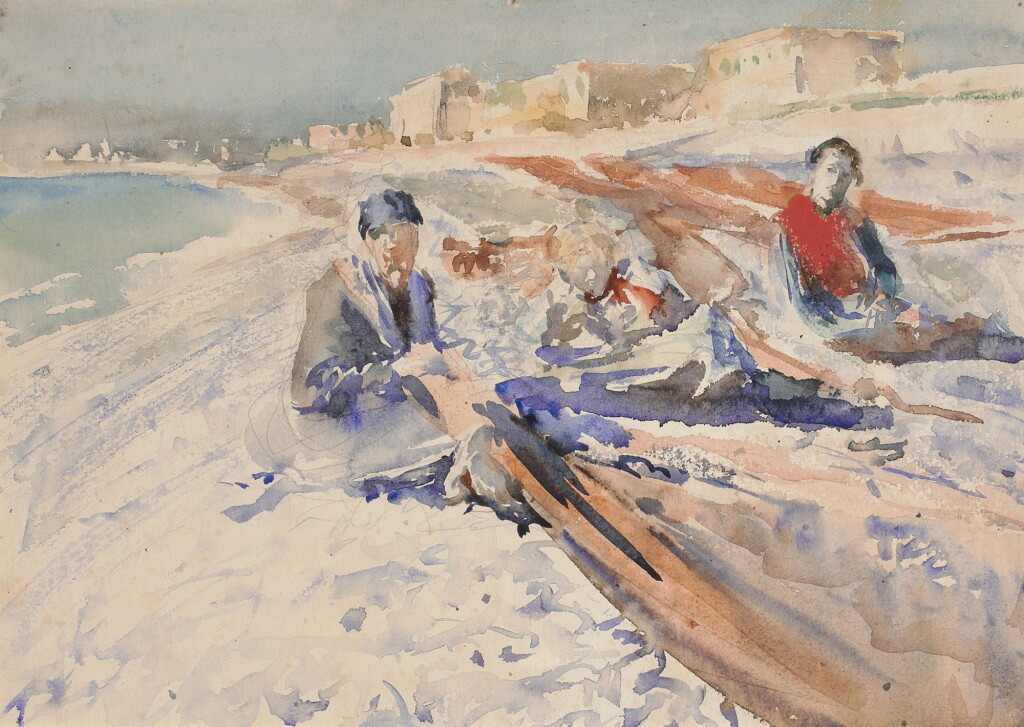 View full screen - View 1 of Lot 211. Three Figures on a Beach.