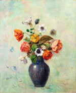 Anémones et coquelicots