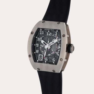 View full screen - View 1 of Lot 62. Reference RM005 AE WG | A white gold semi-skeletonized wristwatch with date | Circa 2006.