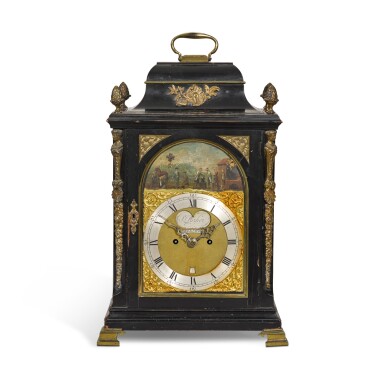 View full screen - View 1 of Lot 11. A George III gilt-mounted ebonised automaton table clock, Samuel Parker, Greenwich, circa 1775.