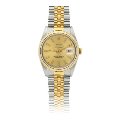View full screen - View 1 of Lot 152. ROLEX | REF 16233 DATEJUST, A STAINLESS STEEL AND YELLOW GOLD AUTOMATIC CENTER SECONDS WRISTWATCH WITH DATE AND BRACELET CIRCA 1994.