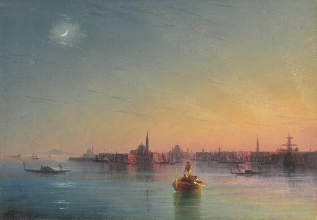 View full screen - View 1 of Lot 536. View of Venice at sunset.