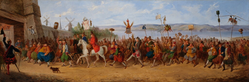 View full screen - View 1 of Lot 24. Peter Stuyvesant's Army Entering New Amsterdam.