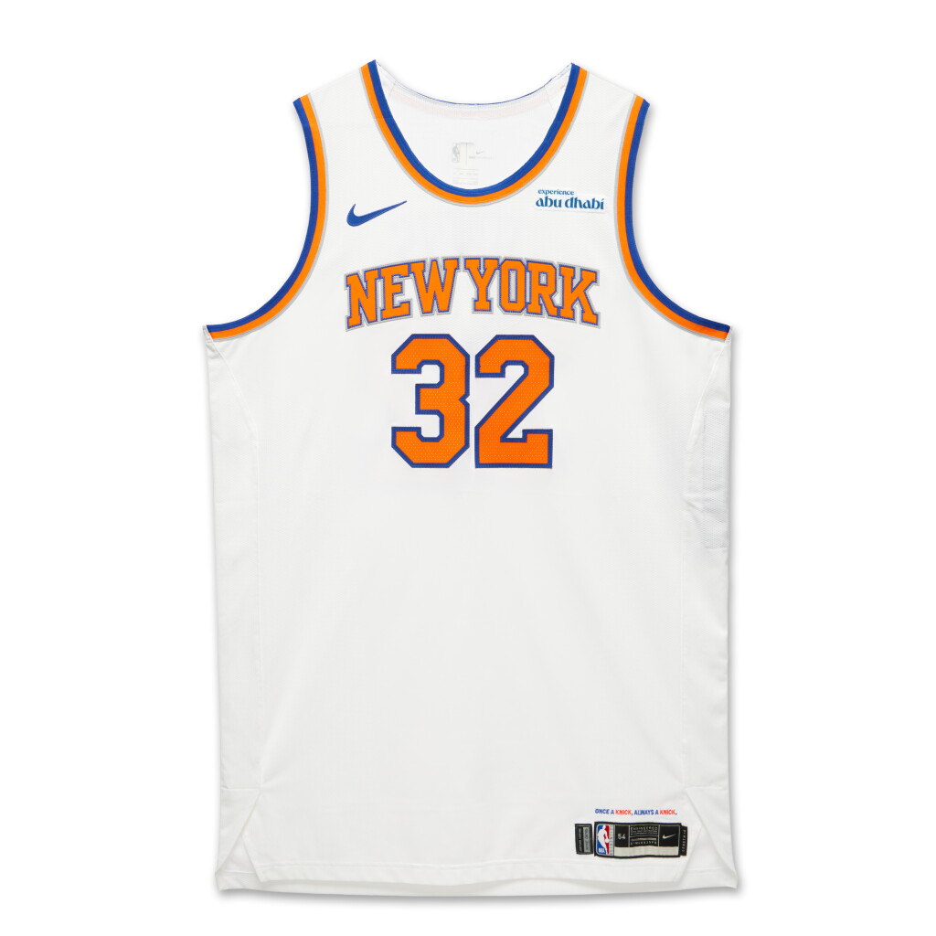 View full screen - View 1 of Lot 19. Karl-Anthony Towns ‘Knicks Debut’ New York Knicks 2024-2025 Kia NBA Tip-Off Game Worn Association Edition Jersey .