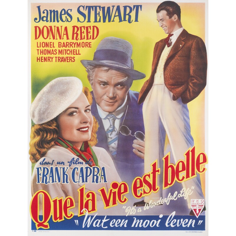 Vintage Que La Vie Est Belle It's A Wonderful Life Belgian Movie
