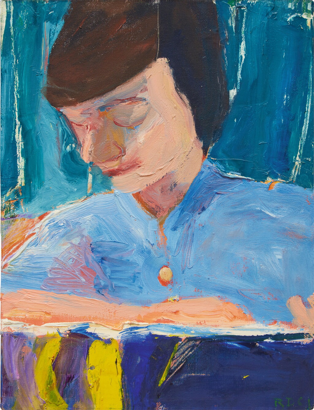 View full screen - View 1 of Lot 157. Girl Reading.