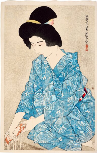 View full screen - View 1 of Lot 45. Ito Shinsui (1898-1972) | After a Bath (Yoku go) | Showa period, 20th century .