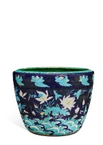 A fahua 'heron and lotus' jardinière, Ming dynasty | 明 琺華路路連科花盆