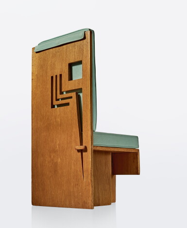 View full screen - View 1 of Lot 143. Side Chair from the Paul J. Trier House, Des Moines, Iowa.