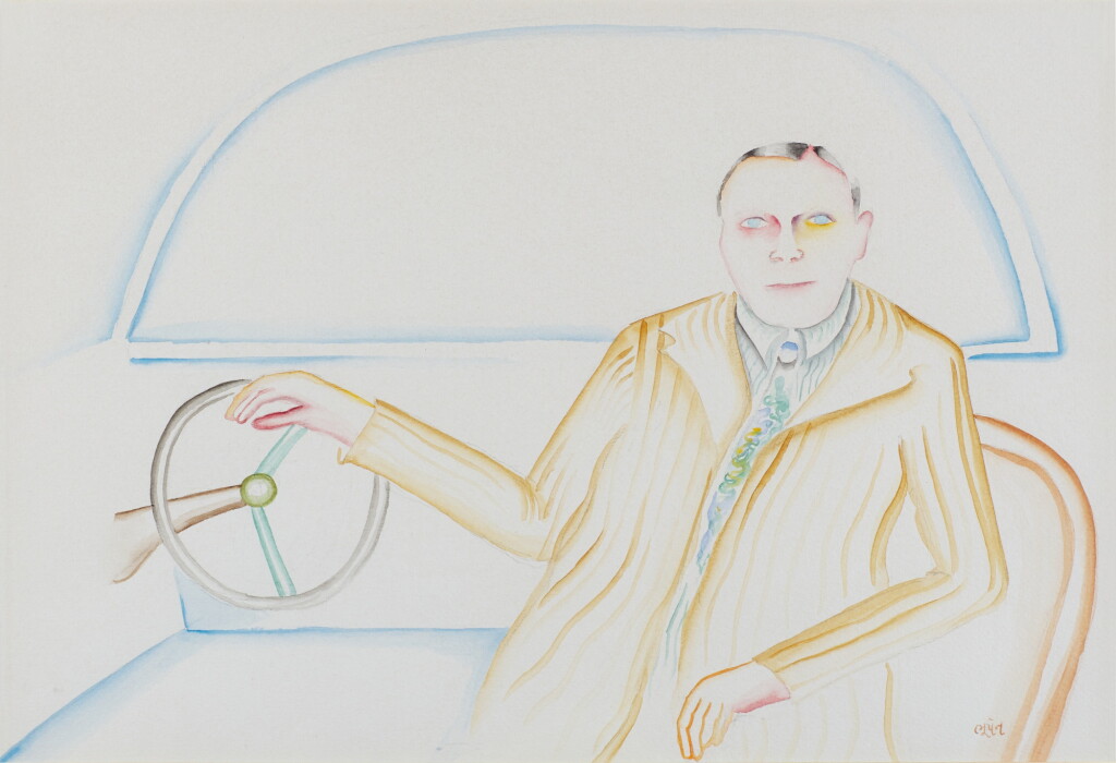 View full screen - View 1 of Lot 23. Man in his Car.