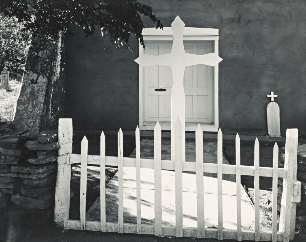 View full screen - View 1 of Lot 58. 'Church, Cañoncito, New Mexico' (Gate and Cross).
