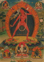 A thangka of Vajrayogini, Tibet, 19th century