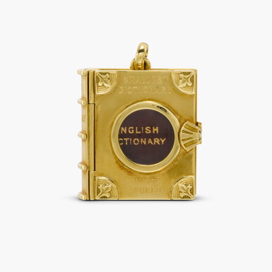 View full screen - View 1 of Lot 92. Gold Pendant, 'Smallest Dictionary In The World'.
