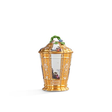 View full screen - View 1 of Lot 664. A Meissen porcelain tapering box and cover from the Glücksburg Toilet Service, circa 1745.
