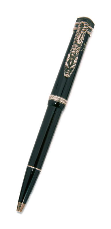 View full screen - View 1 of Lot 1112. MONTBLANC | A LIMITED EDITION BLACK LACQUER MEISTERSTRUCK ‘IMPERIAL DRAGON’ ROLLERBALL PEN, CIRCA 1995.