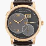 Reference 115.031 Grand Lange 1 | A pink gold wristwatch with digital date display and power reserve indication, Circa 2005