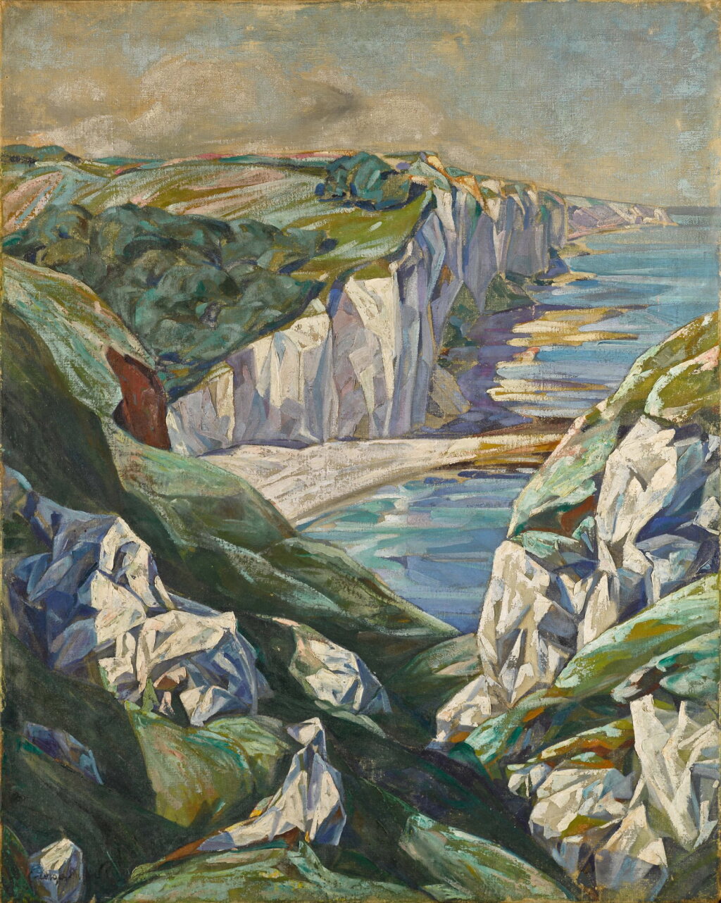 View full screen - View 1 of Lot 111. Les falaises blanches de Normandie.