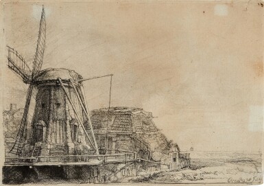 View full screen - View 1 of Lot 553. The Windmill (B., Holl. 233; New Holl. 200).