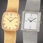 A set of two bracelet watches | References 3566/1J & 3571/1G | A yellow gold bracelet watch and a white gold bracelet watch | Circa 1974 & 1970