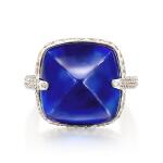 SAPPHIRE AND DIAMOND RING | 天然 「緬甸」未經加熱藍寶石 配 鑽石 戒指