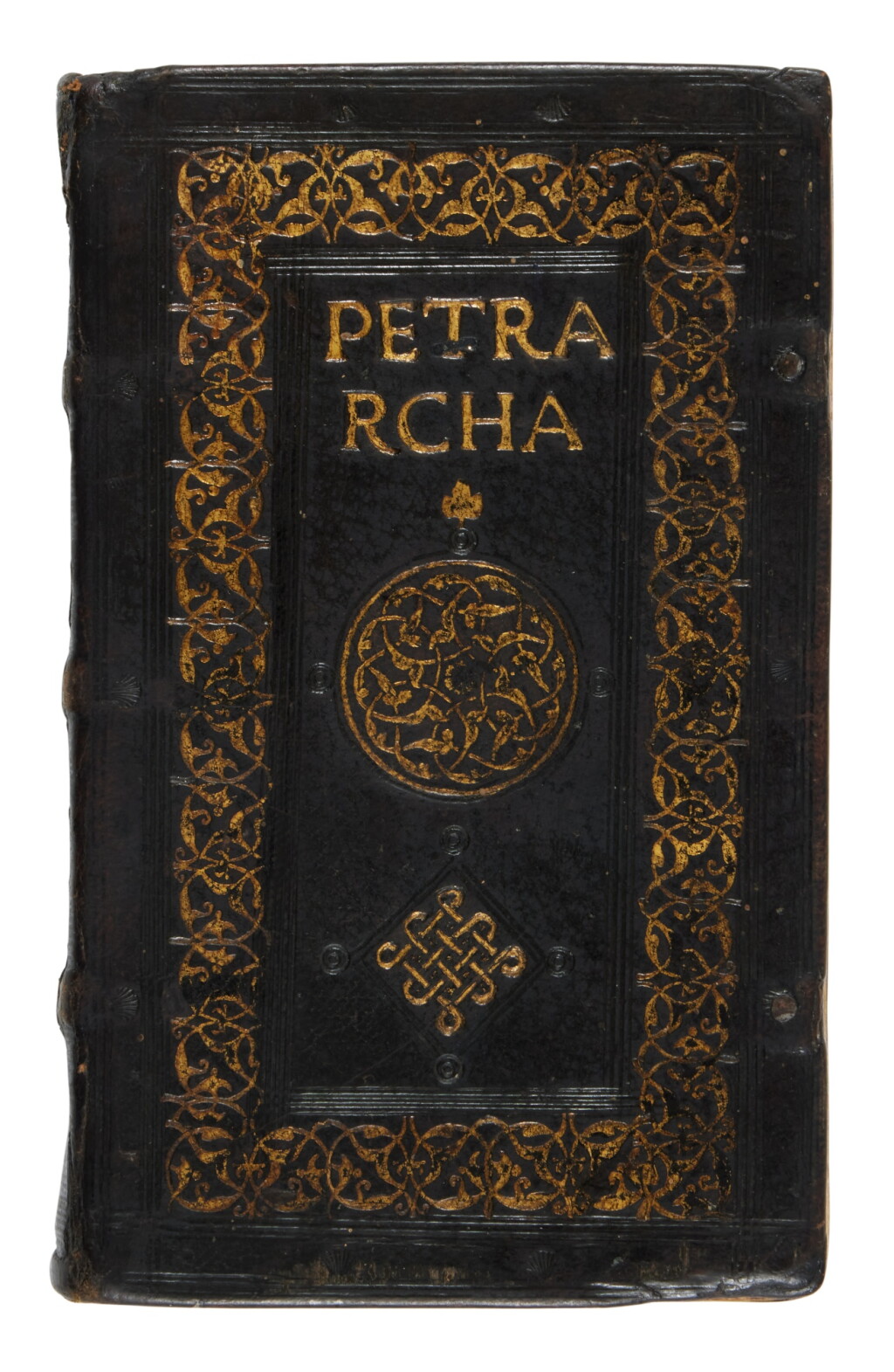 View full screen - View 1 of Lot 1292. Petrarca, Le cose volgari di messer Francesco Petrarcha, Venice, Aldo Manuzio, July 1501, contemporary black Venetian morocco.