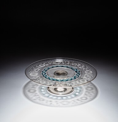 View full screen - View 1 of Lot 219. A façon de Venise diamond point-engraved large tazza, 17th century.