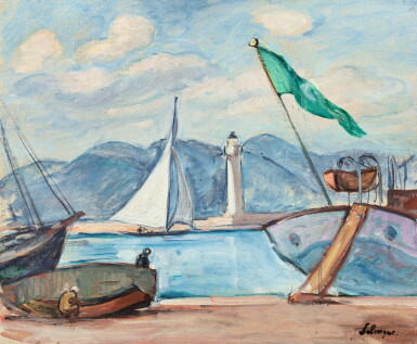 View full screen - View 1 of Lot 72. HENRI BAPTISTE LEBASQUE | LE PORT DE SAINT-TROPEZ.