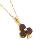 Demi-parure grenats et perles semence