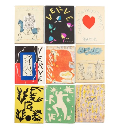 View full screen - View 1 of Lot 429. 10 volumes, aux couvertures illustrées par Matisse (5), Chagall, Maillol, Bonnard ou Picasso (2)..