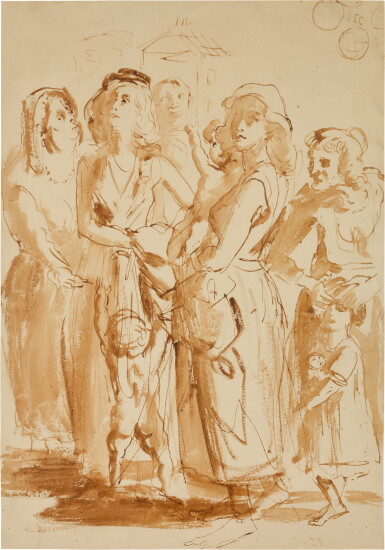 View full screen - View 1 of Lot 227. Women Gossiping.