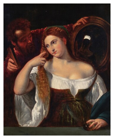 View full screen - View 1 of Lot 303. Lady with a mirror.