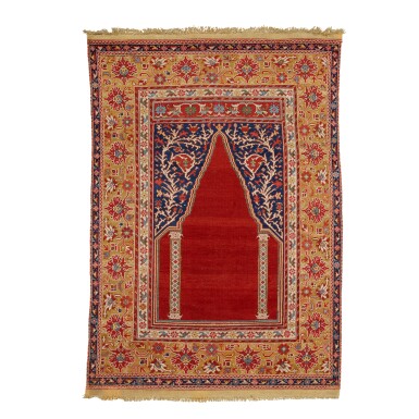 View full screen - View 1 of Lot 237. A Ghiordes 'Transylvanian' prayer rug, West Anatolia, late 17th/18th century.
