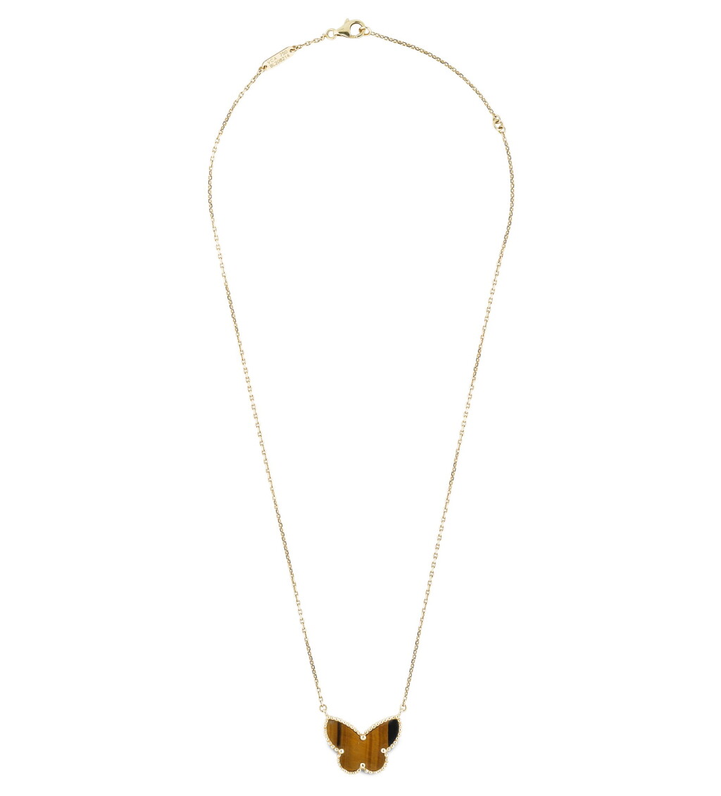 View full screen - View 1 of Lot 85. COLLIER QUARTZ OEIL-DE-TIGRE, "LUCKY ALHAMBRA" | TIGER'S-EYE QUARTZ NECKLACE, 'LUCKY ALHAMBRA' .