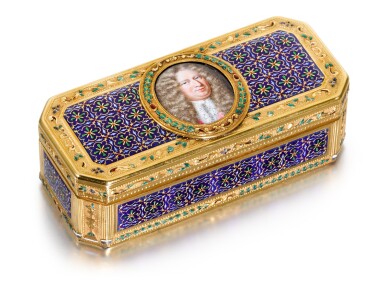 View full screen - View 1 of Lot 5. A gold and enamel portrait snuff box, René-Antoine Bailleul, Paris, 1788.