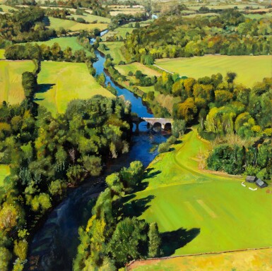 View full screen - View 1 of Lot 227. The River Nore at Ballylinch, Kilkenny.