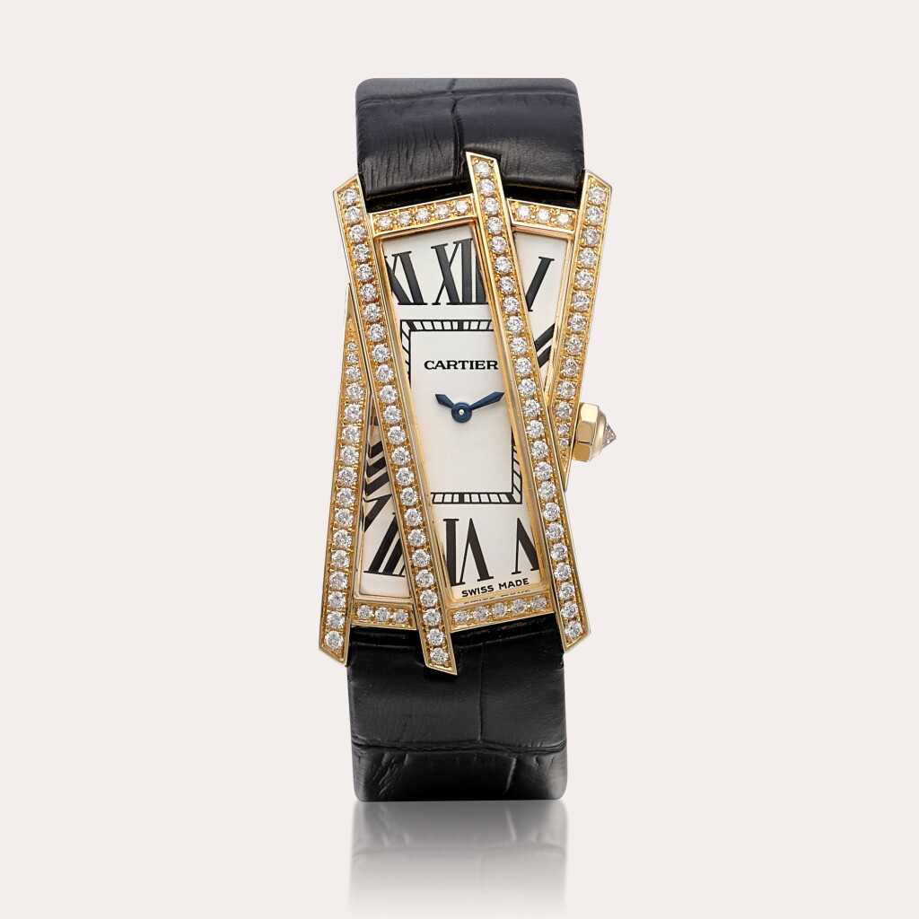 View full screen - View 1 of Lot 122. Tank Crash, Reference 2899 | A pink gold and diamond-set wristwatch | Circa 2010.