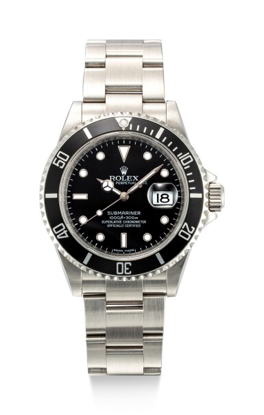 View full screen - View 1 of Lot 857. ROLEX | SUBMARINER, REFERENCE 16610T, A STAINLESS STEEL WRISTWATCH WITH DATE AND BRACELET, CIRCA 2007.