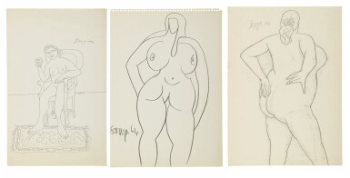 View full screen - View 1 of Lot 1811. FRANCIS NEWTON SOUZA | UNTITLED (SET OF THREE) .