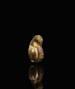 A carved hardstone snuff box with jewelled gold mounts, German, circa 1770