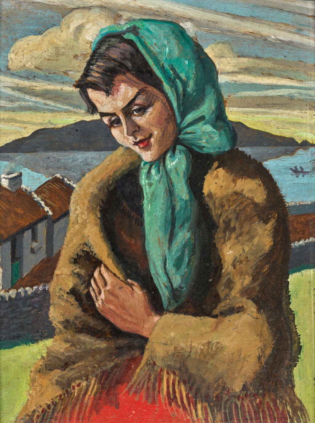 View full screen - View 1 of Lot 124. HARRY KERNOFF, R.H.A. | IRISH COLLEEN.