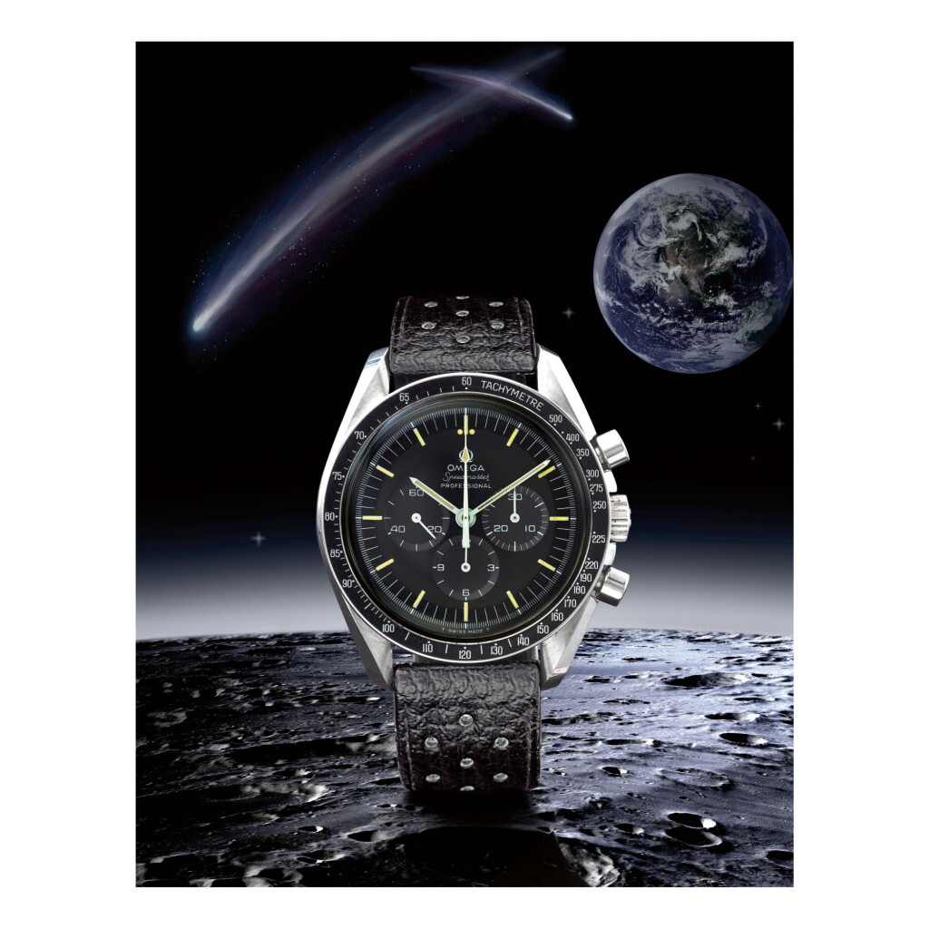 View full screen - View 1 of Lot 2. OMEGA | SPEEDMASTER REF 145.022-69 ST '220 BEZEL', A STAINLESS STEEL CHRONOGRAPH WRISTWATCH, MADE IN 1970.