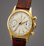 Reference 1463 | An extremely well preserved yellow gold chronograph wristwatch with original certificate, Retailed by Guillermin & Mollet, Paris, Made in 1962 | 百達翡麗 | 型號1463 | 黃金計時腕錶,附帶原廠證書,由 Guillermin & Mollet, Paris 發行,品相極佳,1962年製