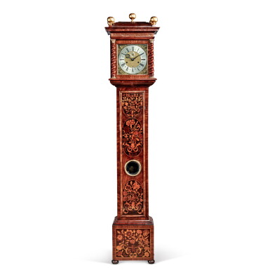 View full screen - View 1 of Lot 17. A James II Month-Going Walnut Marquetry Longcase Clock, John Wise, London, Circa 1685.