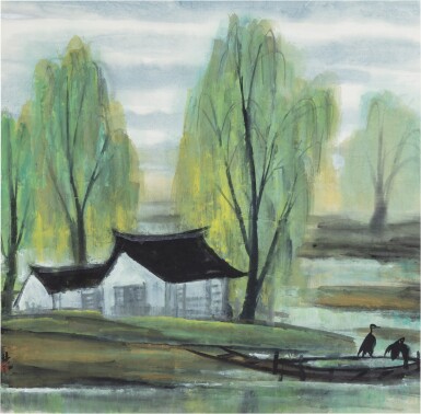 View full screen - View 1 of Lot 149. Lin Fengmian
(1900-1991) | River Scenery.