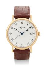 BREGUET | CLASSIQUE, REFERENCE 5177, A YELLOW GOLD WRISTWATCH WITH DATE AND ENAMEL DIAL, CIRCA 2008